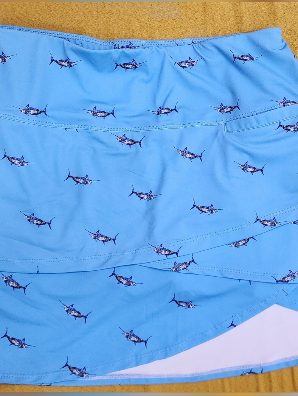Scales, Light Blue Marlin-Print Women's Skort